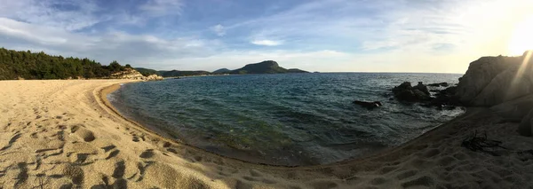 Luka Beach Panorama Greece — Stock Photo, Image