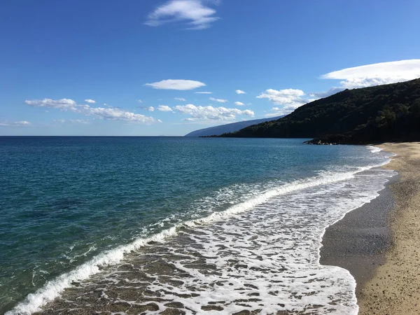 Der Strand Von Rakopotamos Griechenland — Stockfoto