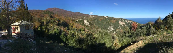 Panorama Mirando Sobre Kato Xorichti Grecia — Foto de Stock