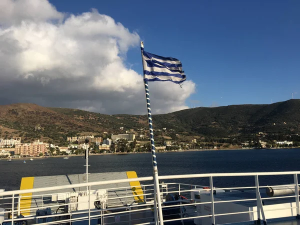 Marmari Yunanistan Limanı Ndan Ayrılıyor — Stok fotoğraf