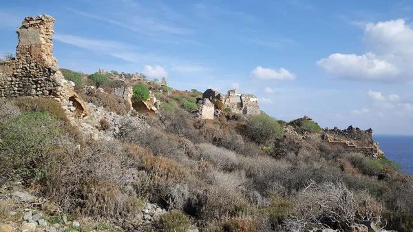 Ruiny Miejscowości Monemvasia Grecja — Zdjęcie stockowe