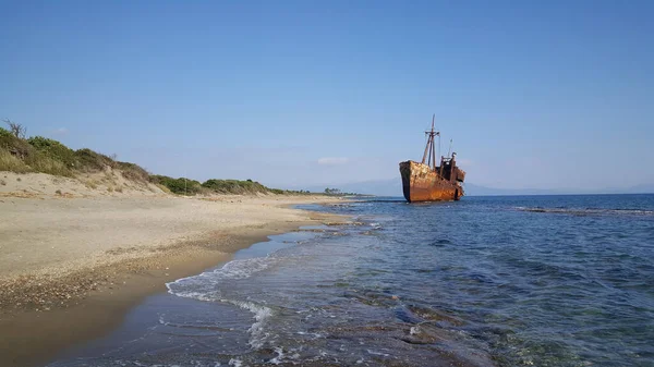 Dimitrios Shipwreck Valtaki Greece — Stock Photo, Image