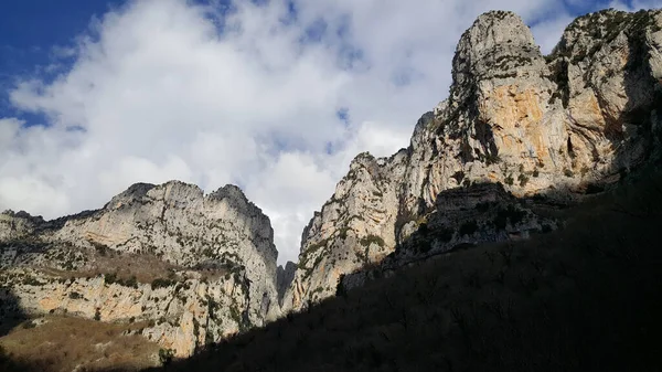 Desfiladero Vikos Las Montañas Pindus Del Norte Grecia —  Fotos de Stock