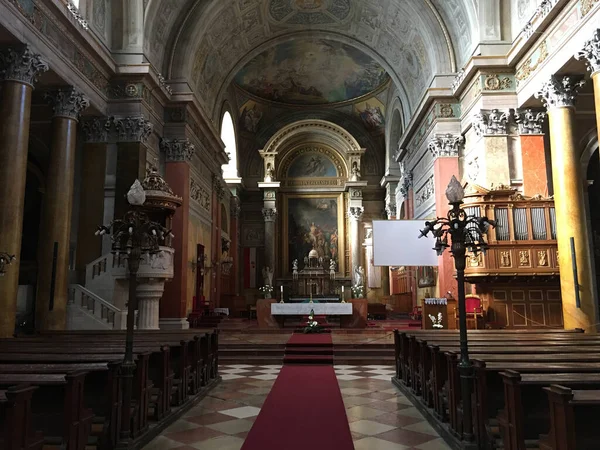 Intérieur Cathédrale Basilique Saint Jean Apôtre Eger Hongrie — Photo