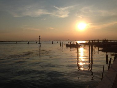 Murano Venezia, İtalya 'da gün batımı