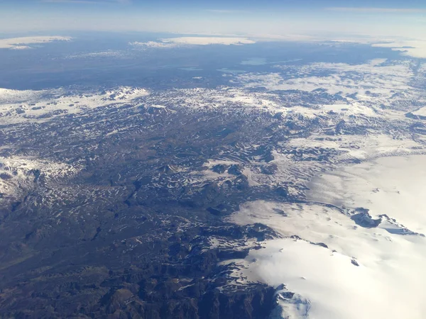 Volando Sobre Islandia Nevada —  Fotos de Stock