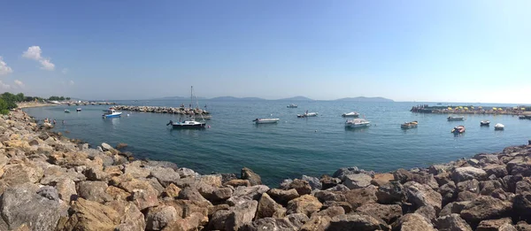 Stanbul Türkiye Bir Körfezde Tekneler — Stok fotoğraf