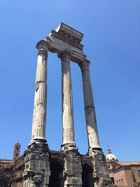 Tempio Dei Dioscuri Roma Italia —  Fotos de Stock