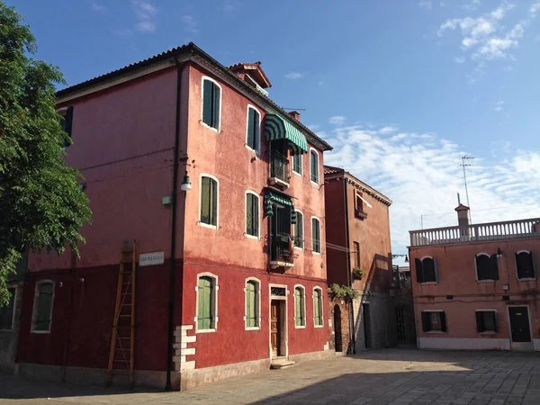 Häuser Murano Insel Venedig Italien — Stockfoto