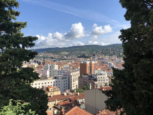 Vista Panorámica Ciudad Desde Memorial Park Trieste Italia — Foto de Stock