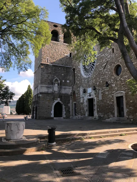 Cathedral San Giusto Martire Trieste Italy — стокове фото