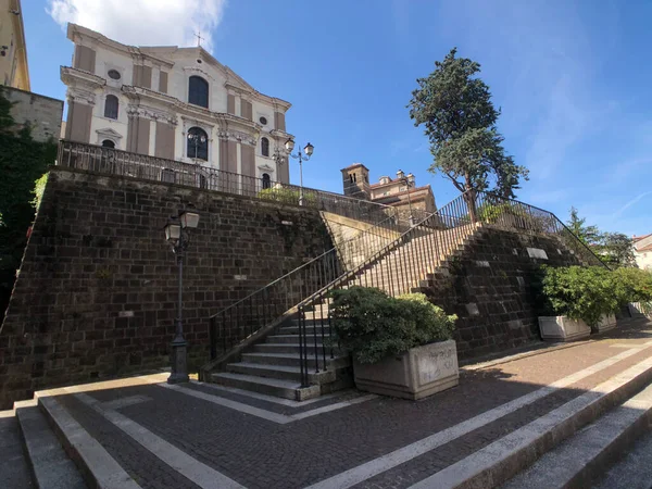 Escaleras Iglesia Católica Parrocchia Santa Maria Maggiore Trieste Italia —  Fotos de Stock