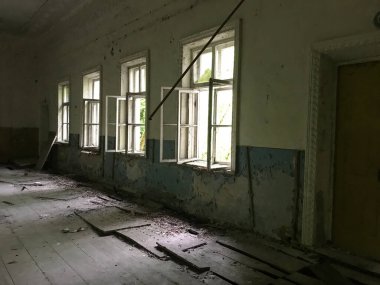 Abandoned theater near Chernobyl Ukraine clipart