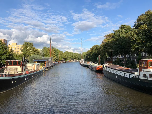 Rietdiep Kanal Groningen Niederlande — Stockfoto