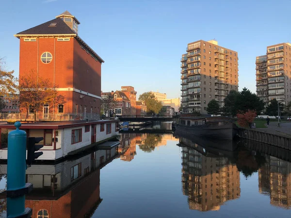 Canal Groningen Netherlands — Stock Photo, Image