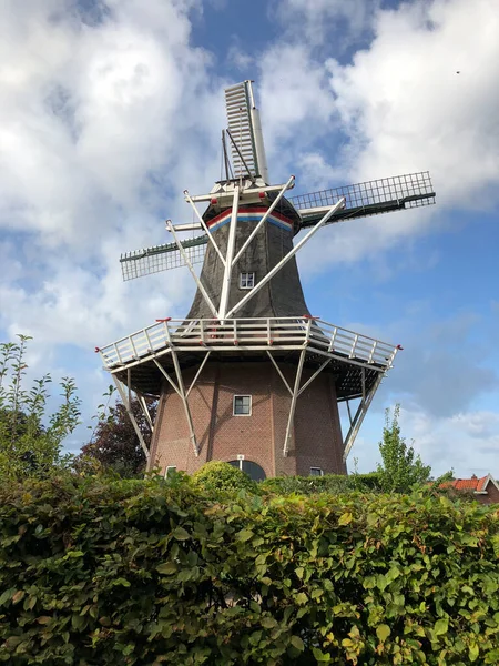 Wiatrak Winsum Groningen Holandia — Zdjęcie stockowe