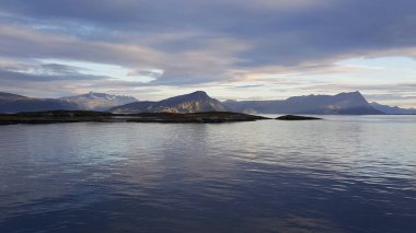 Norveç 'te Bodo' dan Lofoten 'e manzara görünümü