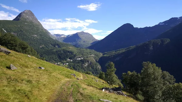 Nationalparklandschaft Geiranger Norwegen — Stockfoto