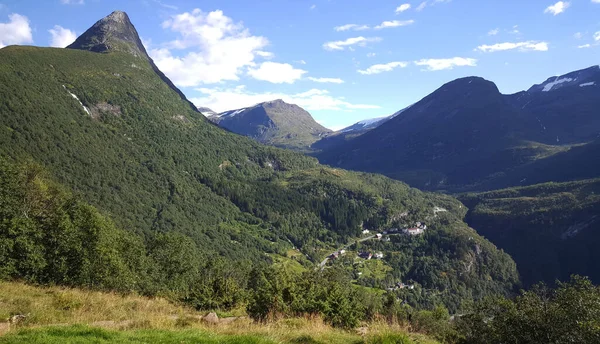 Nationalparklandschaft Geiranger Norwegen — Stockfoto