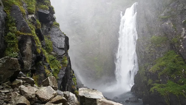 Enorme Waterval Bij Hardangervidda National Park Norway — Stockfoto