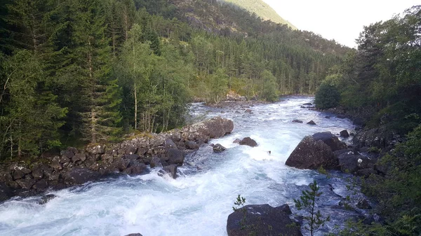 Áramlat Hardangervidda Nemzeti Parkban Norvégia — Stock Fotó