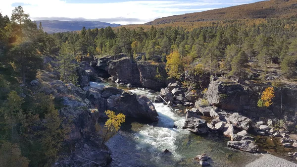 Fluss Ovre Dividal Nationalpark Norwegen — Stockfoto