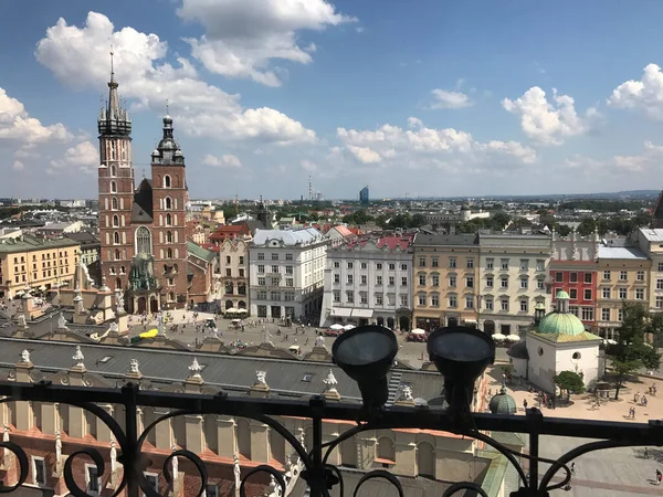 Die Marienkirche Vom Rathaussturm Polen Aus Gesehen — Stockfoto