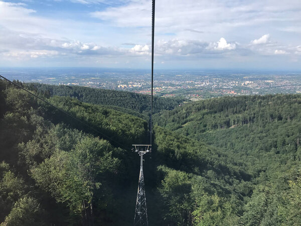 Cable car in Bielsko-Biala, Poland