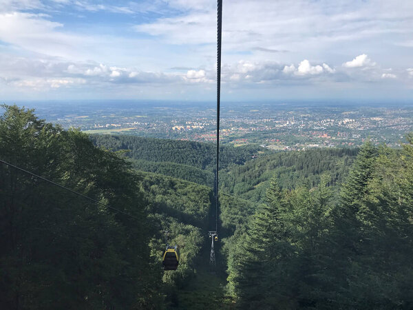 Cable car in Bielsko-Biala, Poland