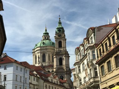 Çek Cumhuriyeti Prag 'daki Aziz Nicholas Çan Kulesi