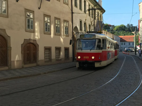 Tramvaj Ulicích Prahy Česká Republika — Stock fotografie