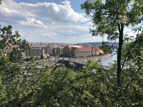 Vista Letna Park Vltava River Praga República Checa — Fotografia de Stock