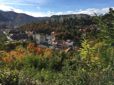 Brasov Romanya 'daki Tampa dağından görüldü