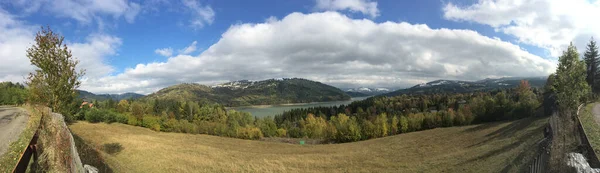 Panorama Paisagem Vista Lago Bicaz Roménia — Fotografia de Stock