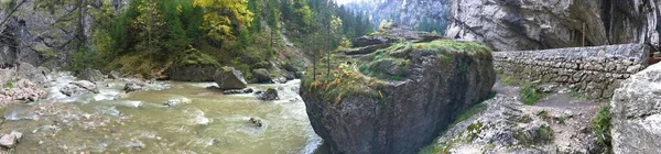 Panorama Garganta Bicaz Desfiladeiro Cheile Bicazului Hasmas National Park Romania — Fotografia de Stock