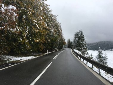 Slovakya 'da kar manzarası