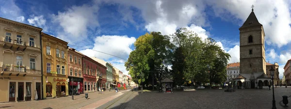 Панорама Центра Города Кошице Городской Башней — стоковое фото