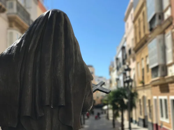 Statue Von Santa Angela Cruz Cadiz Spanien — Stockfoto