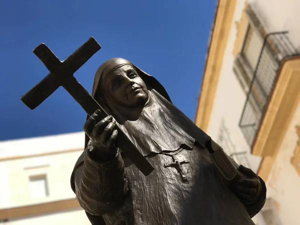 Statue Von Santa Angela Cruz Cadiz Spanien — Stockfoto