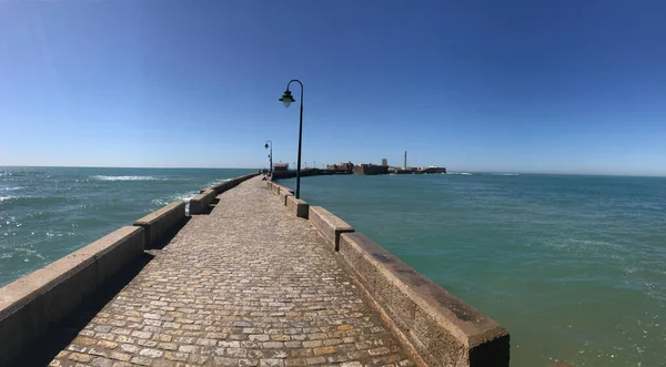 Cadiz İspanya 'daki San Sebastian Kalesi' nden Panorama