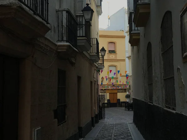 Enge Straße Cadiz Spanien — Stockfoto