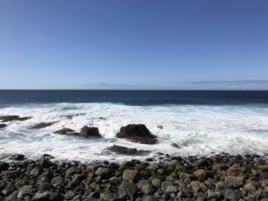 Agaete Gran Kanarya Adaları kıyısında İspanya