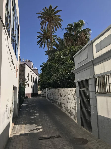 Улица Agaete Gran Canaria Canary Islands Spain — стоковое фото