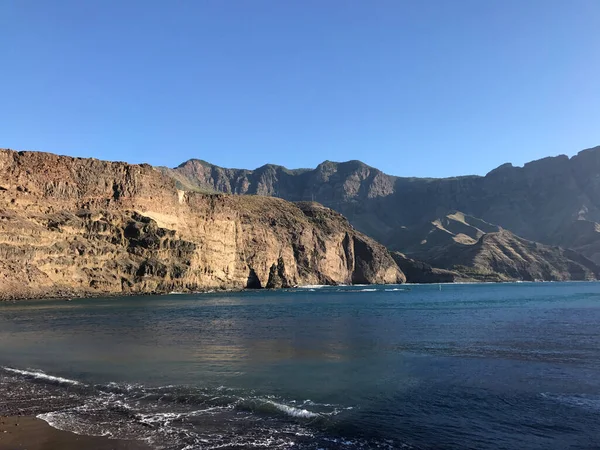 プエルトデラスにビーチNieves Gran Canaria Canary Islands Spai — ストック写真