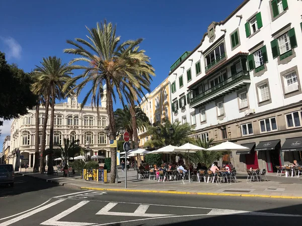 Gabinete Λογοτεχνικό Στην Plaza Cairasco Las Palmas Gran Canaria Κανάριοι — Φωτογραφία Αρχείου