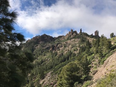 Roque Nublo Gran Canaria adasındaki volkanik bir kaya.