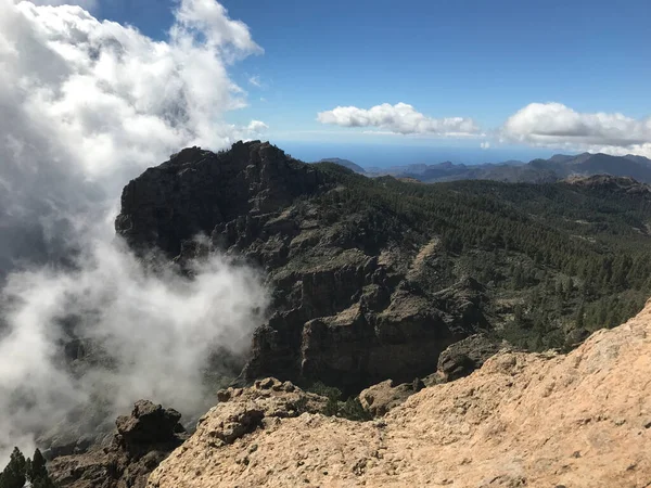 Widok Pico Las Nieves Najwyższy Szczyt Wyspy Gran Canaria — Zdjęcie stockowe