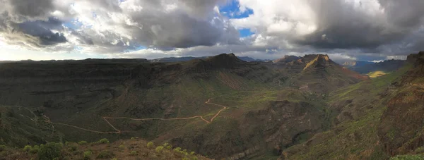 Krajina Panorama Rozhledny Degollada Las Yeguas Jižní Gran Canaria — Stock fotografie