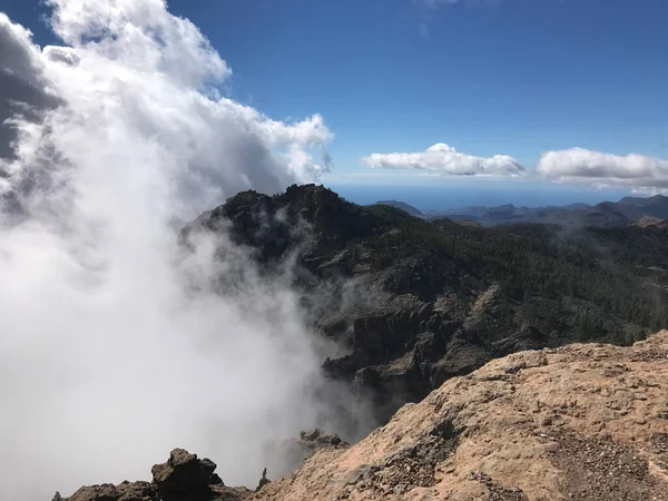 Widok Pico Las Nieves Najwyższy Szczyt Wyspy Gran Canaria — Zdjęcie stockowe