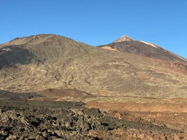 Kanarya Adaları 'ndaki Tenerife' de bir volkan Teide Dağı